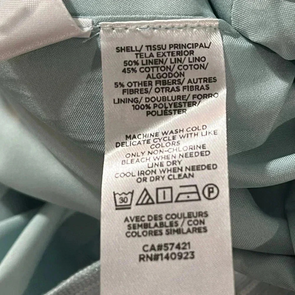 LOFT size 10 back zip linen blend lined skirt with sparkle ✨ NWT - Picture 16 of 16